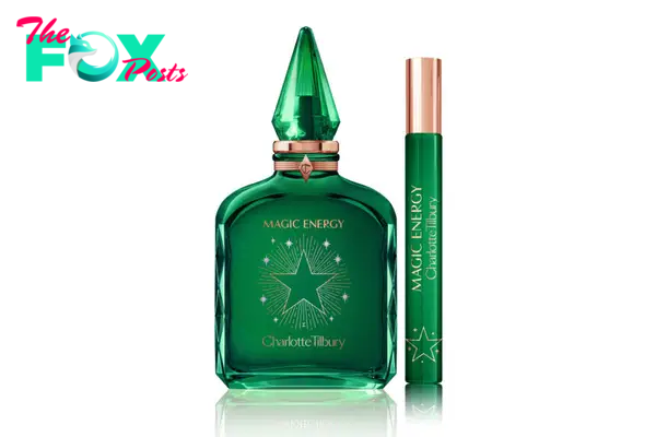 Green perfume bottles