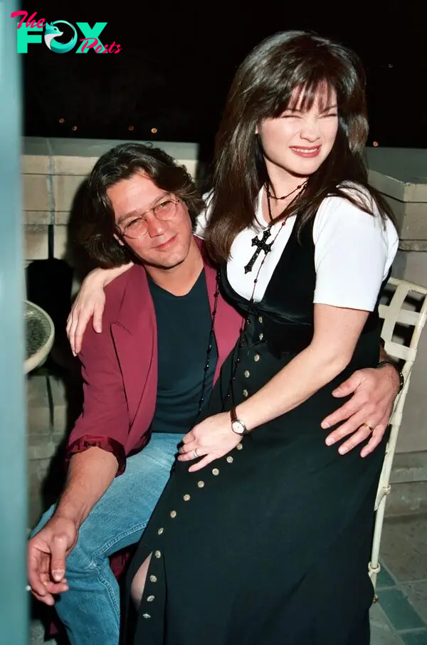 Eddie Van Halen and Valerie Bertinelli during 1994 NBC TCA.