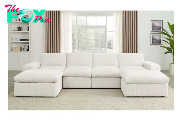 A white sofa