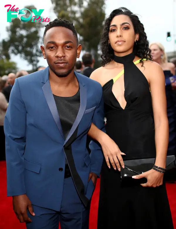 Kendrick Lamar and Whitney Alford at the 2014 Grammys.