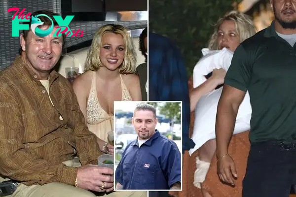 britney spears with dad and pictured during last week's 'incident'