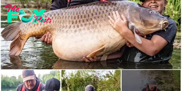 11-year-old UK child breaks the world record by catching a 96 pound fish, almost as heavy as him