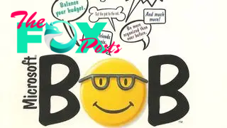 The Microsoft BOB logo with speech bubbles over it.