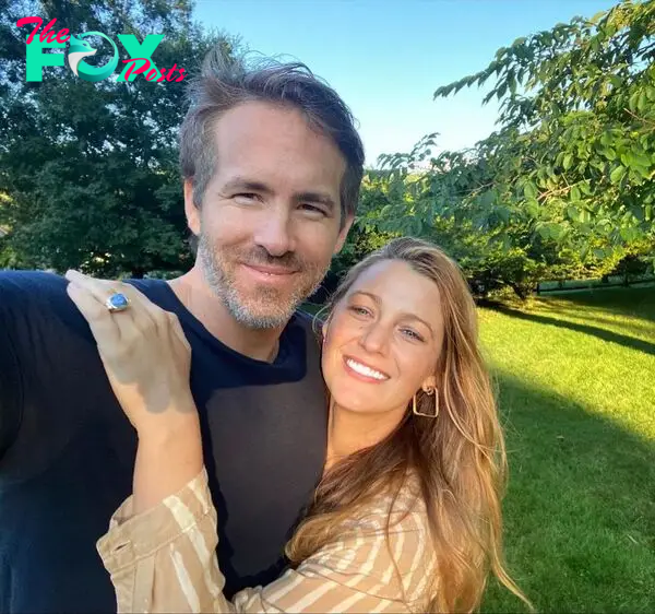 Ryan Reynolds and Blake Lively smile in a selfie.