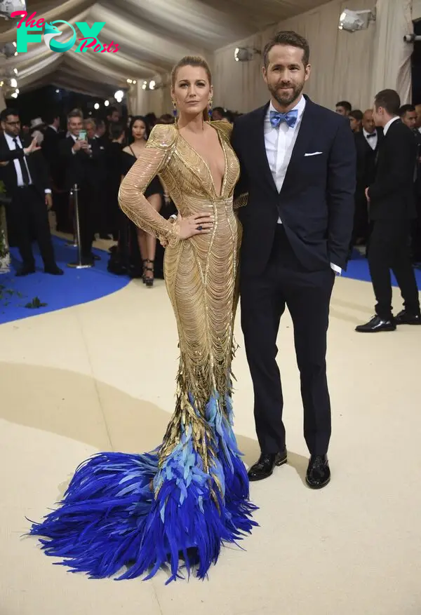 Blake Lively and Ryan Reynolds at the 2017 Met Gala.