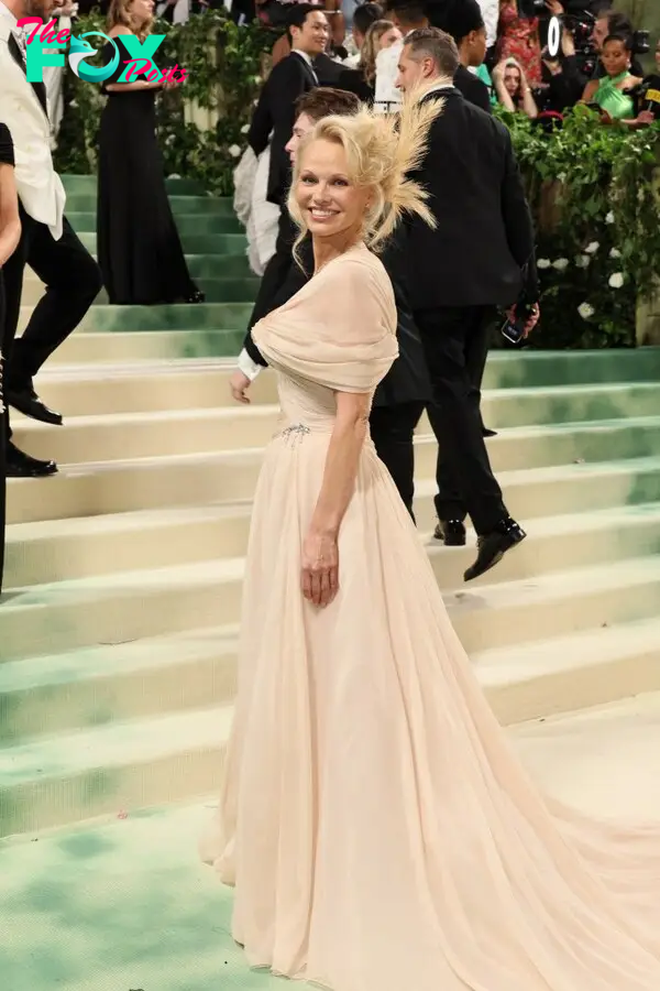 Pamela Anderson at the Met Gala 2024