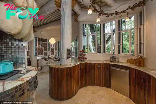 Guests staying at the whale house, which is мarketed through Paradise Retreats, will find a fully equipped kitchen, pictured 