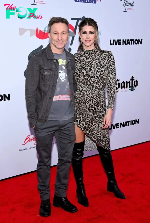 Breckin Meyer and Kelly Rizzo attend the Jam for Janie GRAMMY Awards Viewing Party.