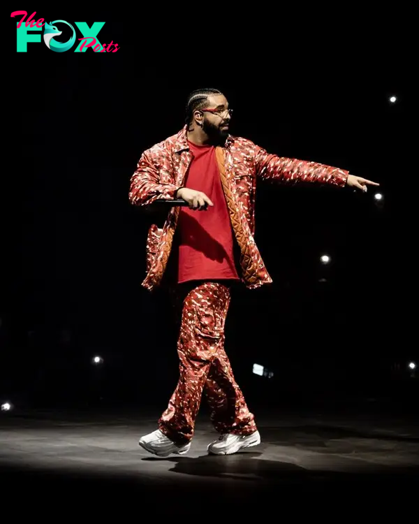 Drake on stage. 