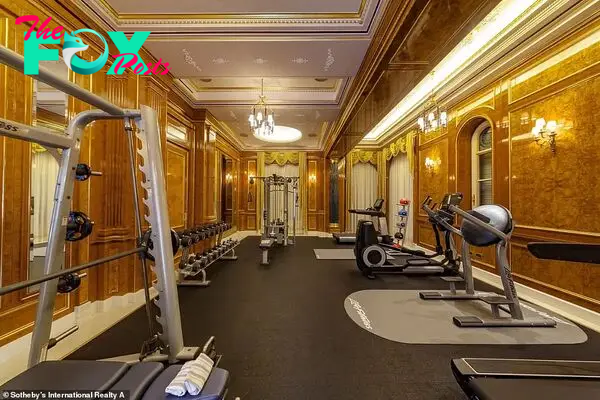A fitness rooм is located inside the property to help its occupiers keep fit