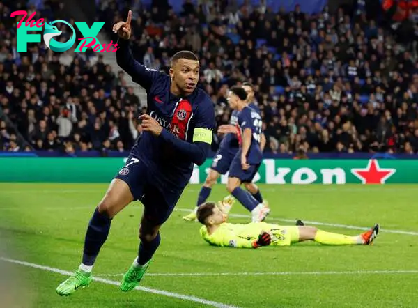 Soccer Football - Champions League - Round of 16 - Second Leg - Real Sociedad v Paris St Germain - Reale Arena, San Sebastian, Spain - March 5, 2024 Paris St Germain's Kylian Mbappe celebrates scoring their second goal REUTERS/Vincent West     TPX IMAGES OF THE DAY