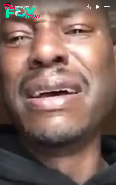 A meme of Tyrese crying.