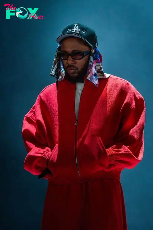 Kendrick Lamar on stage. 