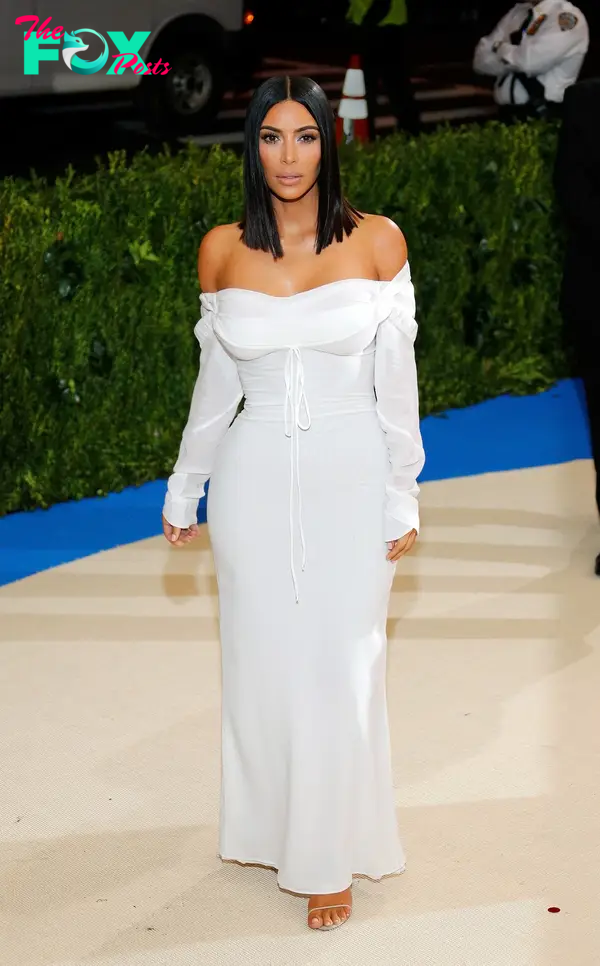 Kim Kardashian white gown 2017 Met Gala