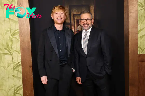 Domhnall Gleeson and Steve Carell attend FX's The Patient Season 1 Premiere at NeueHouse Los Angeles on Aug. 23, 2022 in Hollywood, Calif.