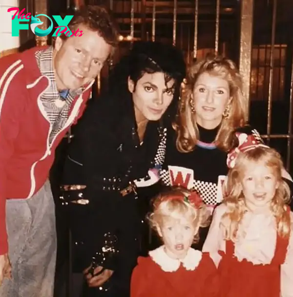 The Hilton family with Michael Jackson