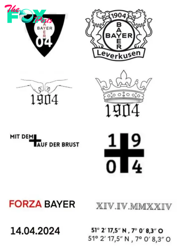 10 x Leverkusen tattoos 