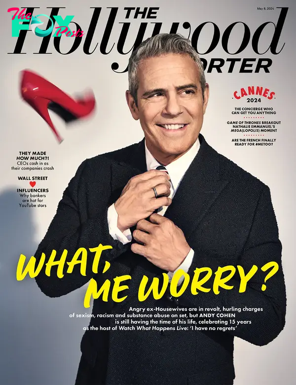 Andy Cohen on the cover of the Hollywood Reporter.