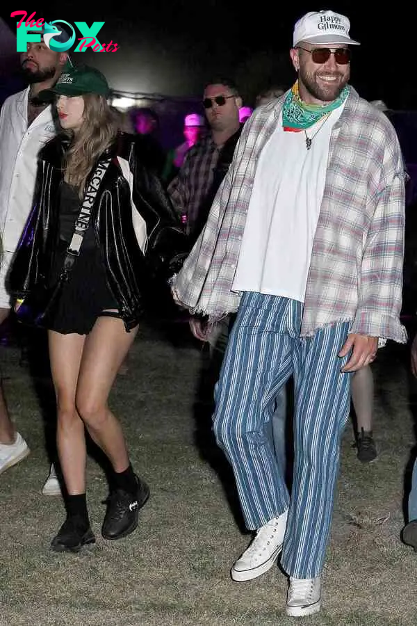 Taylor Swift and Travis Kelce Kiss in Middle of Crowd at 2024 Coachella  Festival