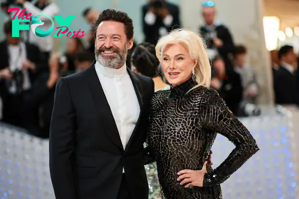 Hugh Jackman and Deborra-Lee Furness attend The 2023 Met Gala.