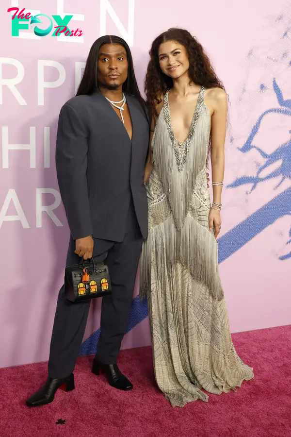 Law Roach and Zendaya attend the 2024 Green Carpet Fashion Awards.