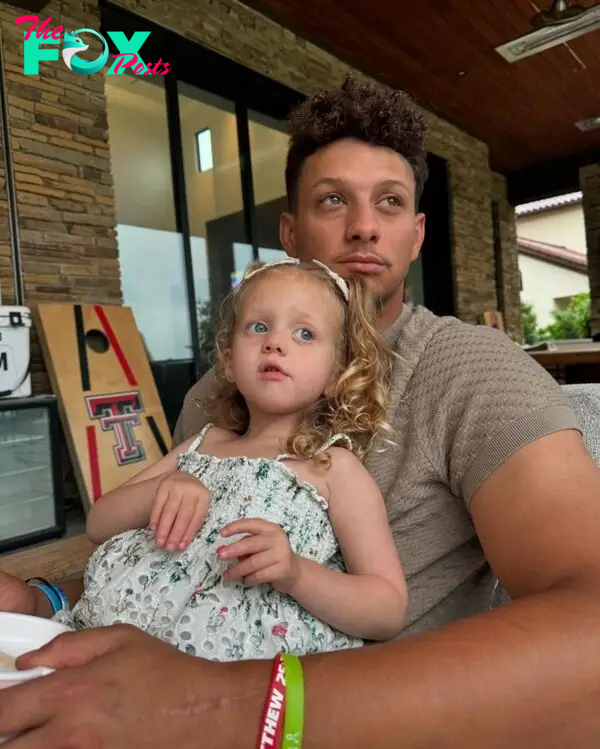 Patrick Mahomes with Sterling. 