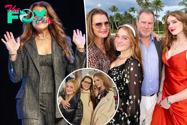 Brooke Shields and family