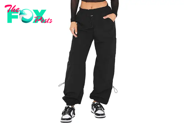 black parachute pants