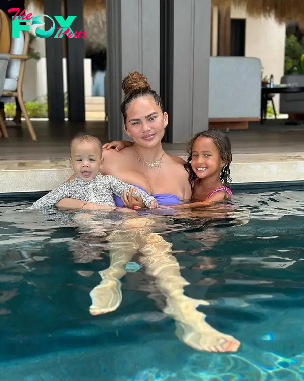 Chrissy Teigen and her kids