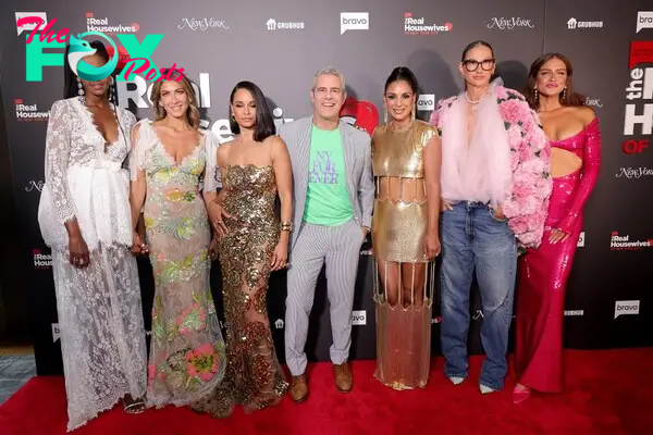 RHONY red carpet photo with Andy Cohen. 
