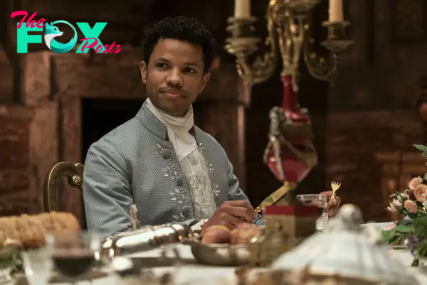 Queen Charlotte: A Bridgerton Story. Tunji Kasim as Adolphus in episode 105 of Queen Charlotte: A Bridgerton Story. Cr. Liam Daniel/Netflix © 2023