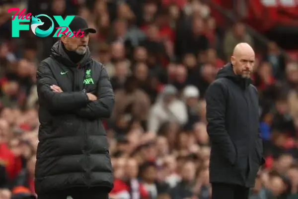 MANCHESTER, ENGLAND - Sunday, April 7, 2024: Liverpool's Jurgen Klopp during the FA Premier League match between Manchester United FC and Liverpool FC at Old Trafford (Photo by David Rawcliffe/Propaganda)