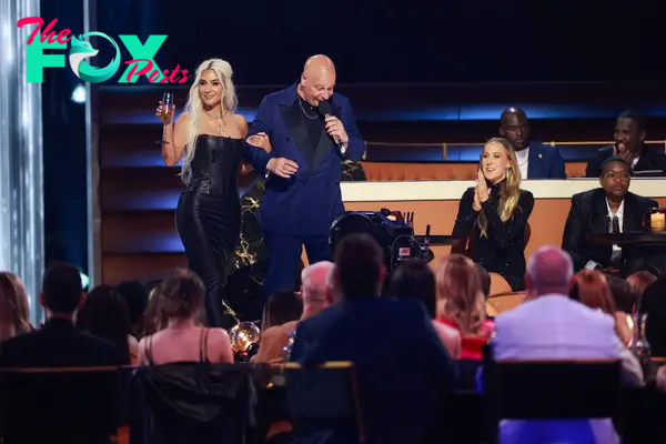 Kim Kardashian and Jeff Ross at Tom Brady's roast