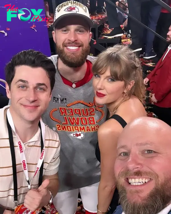 David Henrie, Harrison Butker, and Taylor Swift