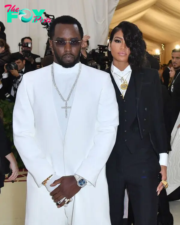 Sean "Diddy" Combs and Cassie at the 2018 Met Gala.