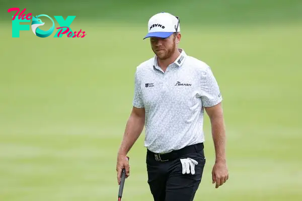 Talor Gooch of the United States walks off the second green during a practice round prior to the 2024 PGA Championship at Valhalla Golf Club.