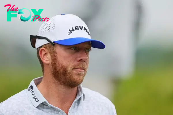 Talor Gooch walks to the eighth tee during a practice round prior to the 2024 PGA Championship at Valhalla Golf Club.