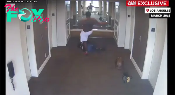 Sean "Diddy" Combs kicking Cassie in a hotel in 2016.