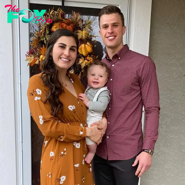 harrison butker, his wife and their baby