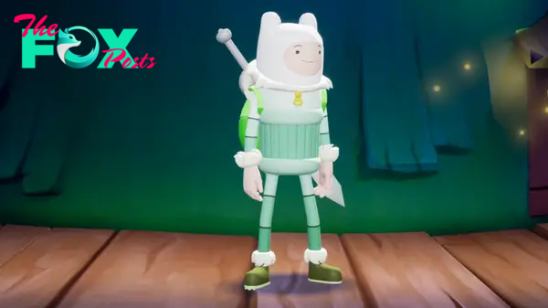 Adventure Time's Finn in his Snow Suit variant in Warner Bros brawler MultiVersus