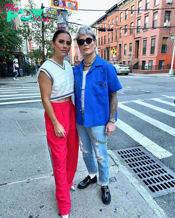 Ashlyn Harris and Ali Krieger pictured in NYC.