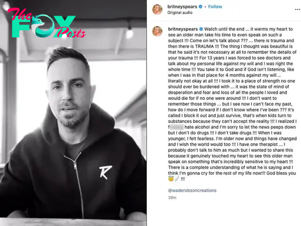 Britney Spears' repost of Wade Robson's video.