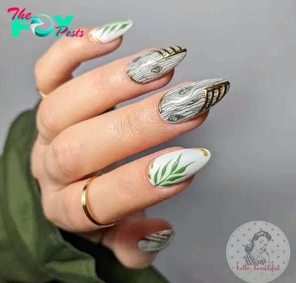 These nature-inspired nails will give you major spring vibes.