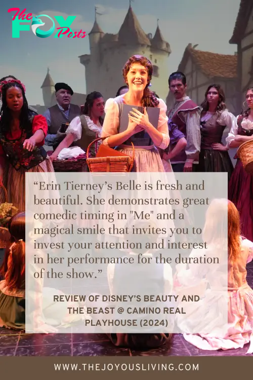 Erin Tierney as Belle in Disney's Beauty and the Beast at Camino Real Playhouse.