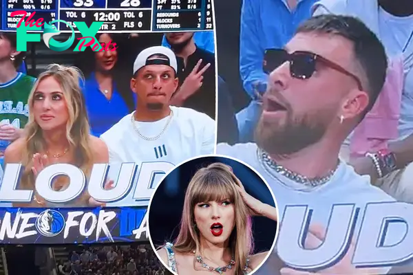 Patrick Mahomes, Brittany Mahomes and Travis Kelce, split with Taylor Swift