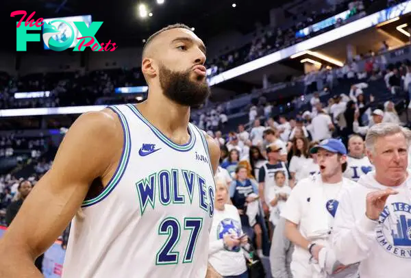 Rudy Gobert, pívot de Minnesota Timberwolves, tras el sexto partido de las semifinales del Oeste frente a Denver Nuggets.