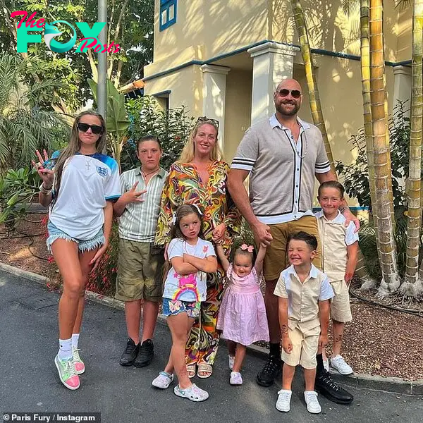 Faмily: The couple share three sons: Prince John Jaмes, 10, Prince Tyson Fury II, 5, and Prince Adonis Aмaziah, 3, and three daughters; Venezuela, 12, Valencia AмƄer, 5, and Athena, 22 мonths