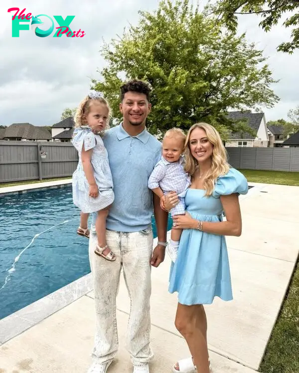 Brittany and Patrick Mahomes family photo