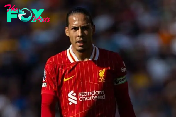 LIVERPOOL, ENGLAND - Saturday, May 18, 2024: Liverpool's Virgil van Dijk during the FA Premier League match between Liverpool FC and Wolverhampton Wanderers FC at Anfield. Liverpool won 2-0. (Photo by David Rawcliffe/Propaganda)