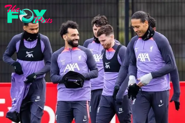 LIVERPOOL, ENGLAND - Wednesday, April 17, 2024: Liverpool's xxxx during a training session at the AXA Training Centre ahead of the UEFA Europa League Quarter-Final 2nd Leg match between BC Atalanda and Liverpool FC. (Photo by Jessica Hornby/Propaganda)